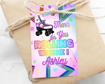 Roller skate Favor Tag label , Roller skates Favors, Roller skate Birthday, Roller skate birthday Decor, Roller skate party.