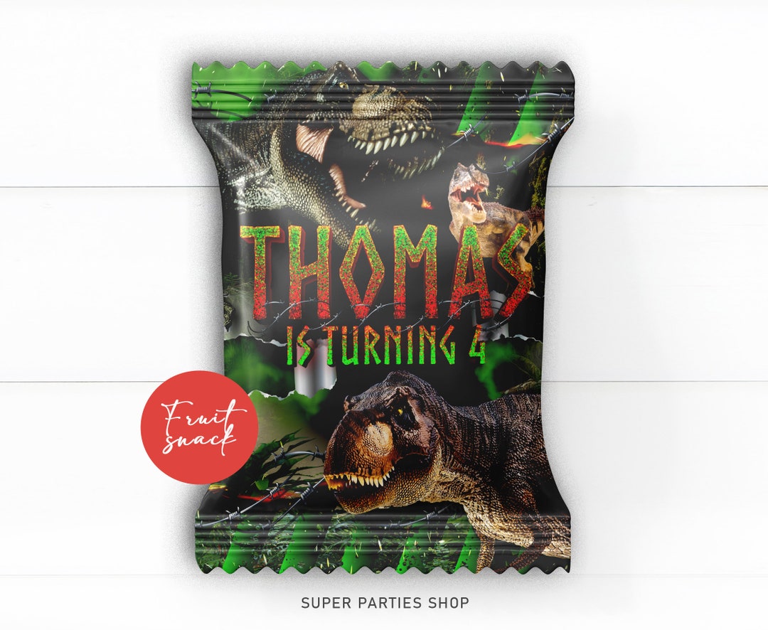 Dinosaur Fruit Snacks Printable ,dinosaur Party Labels,jurassic Party