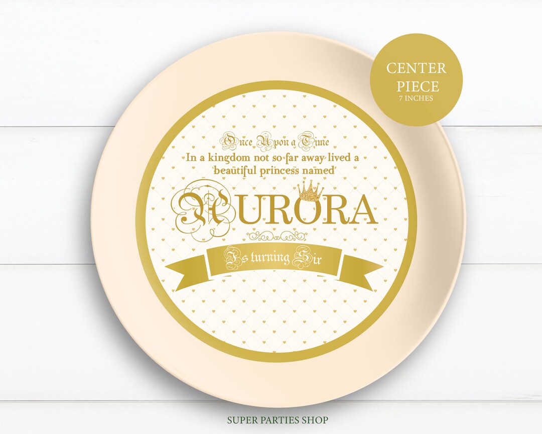 Princess Round Label Princess Plate Labels Printable Princess Baby Shower Favor Printable ...