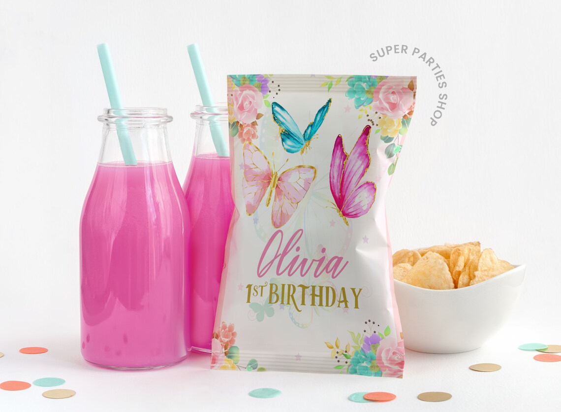 Butterfly Party Kit Printable Snack Treat Butterfly Bundle Etsy