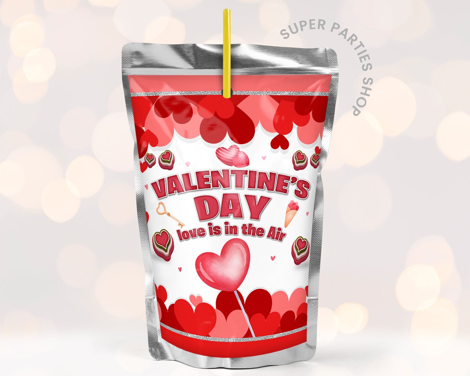 Valentine's Day Caprisun Label Printable Juice Pouche - Etsy