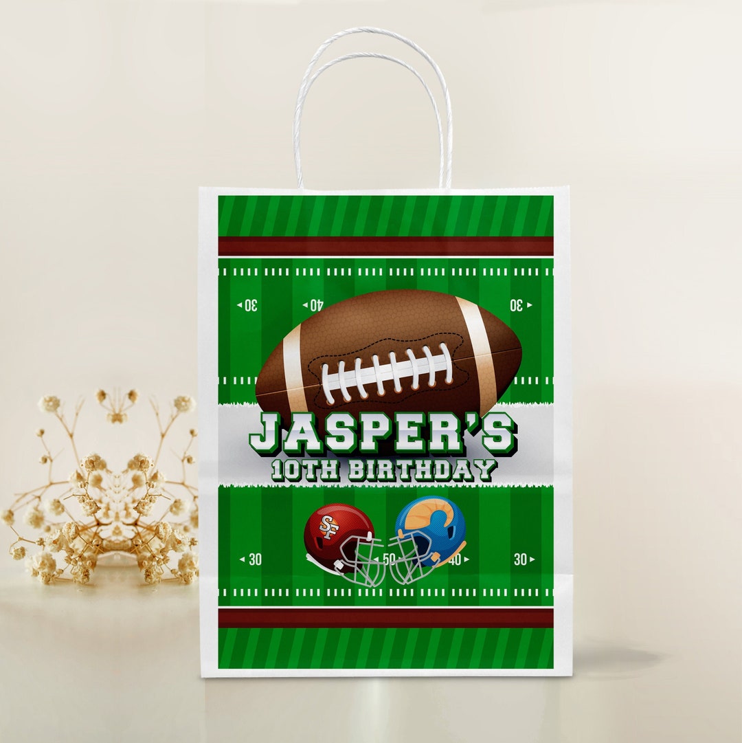 Football Gift Bag Label Printable, Football Party, Football Theme, Sport Party, Candy Bag Label