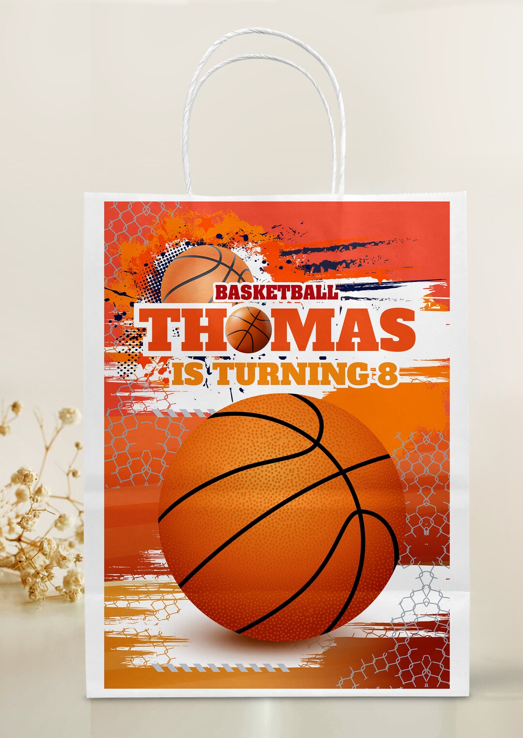 Basketball Gift Bags Label Sport Party Favor Bag Treats Etsy