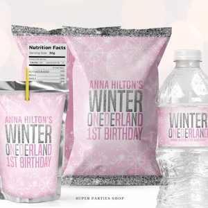 Winter Wonderland Party Bundle Kit Printable, Winter Wonderland Favors ...