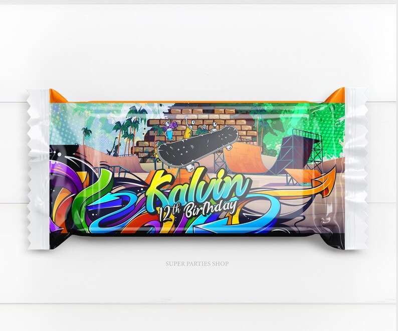 Skateboard Party Party Bundle Printable Skateboard Goody Bag Etsy