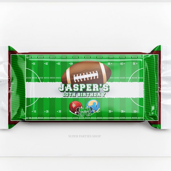 Football Rice Krispies Treats Wrapper 0.78oz  Printable, Football party, Football Theme, Sport Party, Football ,Sport Birthday, DIGITAL ONLY