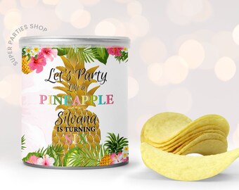 Aloha Pineapple Chip bag Printable, Pineapple Favor decor, Pineapple Labels, Aloha Pineapple, Party Like a Pineapple Only Digital