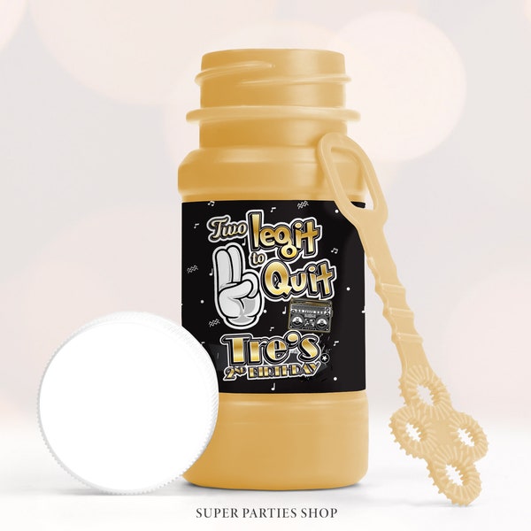 Two Legit To Quit Bubble Bottle labels Two Legit To Quit Party Favor Two Legit To Quit Hip Hop 2nd Birthday | Party Favors 90s DIGITAL ONLY