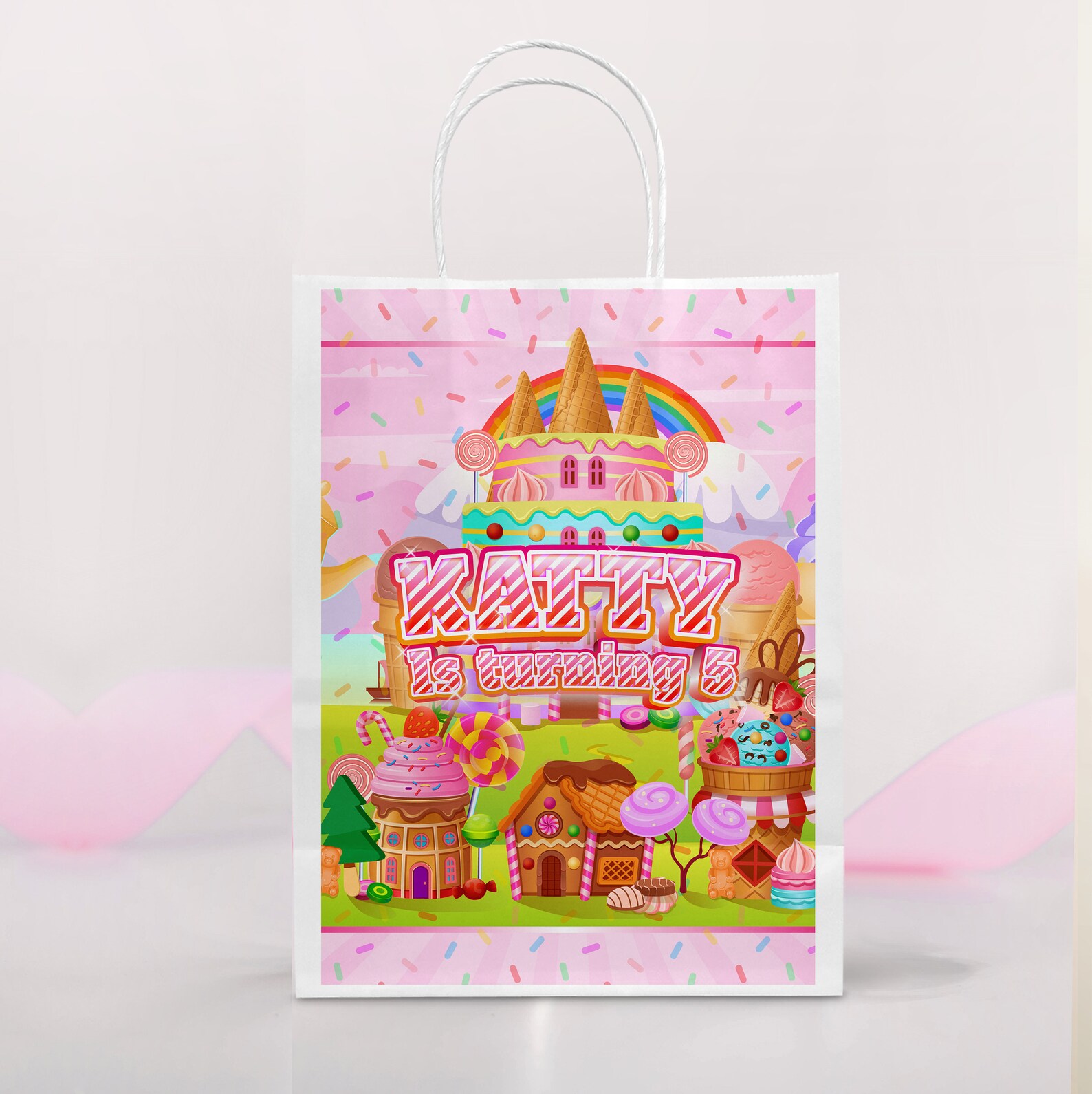 CANDYLAND Gift Bag Label Printable Candyland Party Favors Etsy