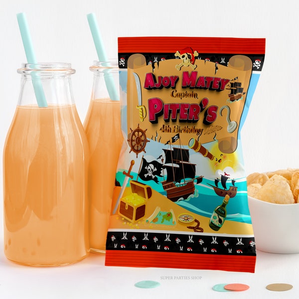 Sac de pommes de terre Pirate Chip Imprimable, Anniversaire pirate, fête pirate, invitation d’anniversaire pirate, bateau pirate, ahoy mateys inviter NUMÉRIQUE UNIQUEMENT