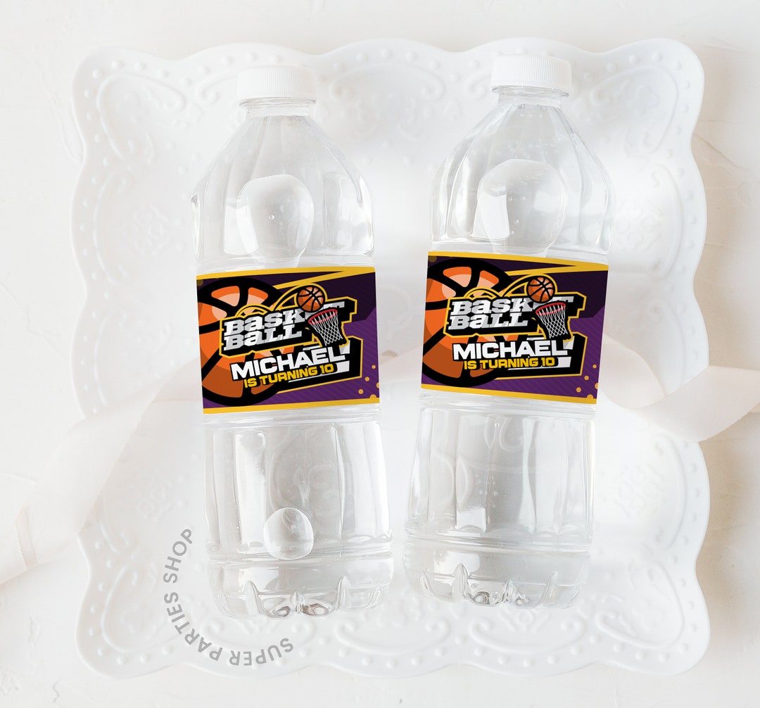 Basketball Water Bottle Label Printable , Basketball Sport Drink Label ...