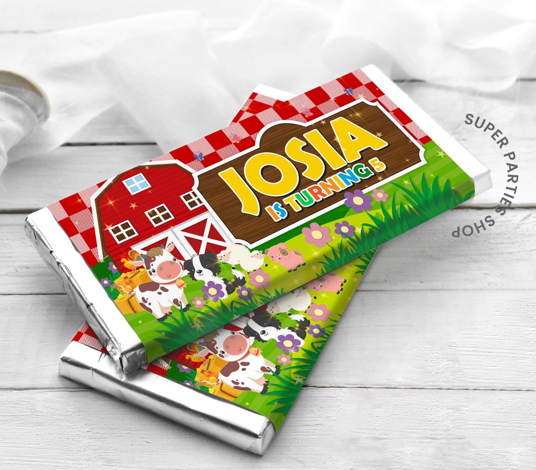Farm Candy Bar 1.55oz Printable Farm Candy Bar Wrapper Template