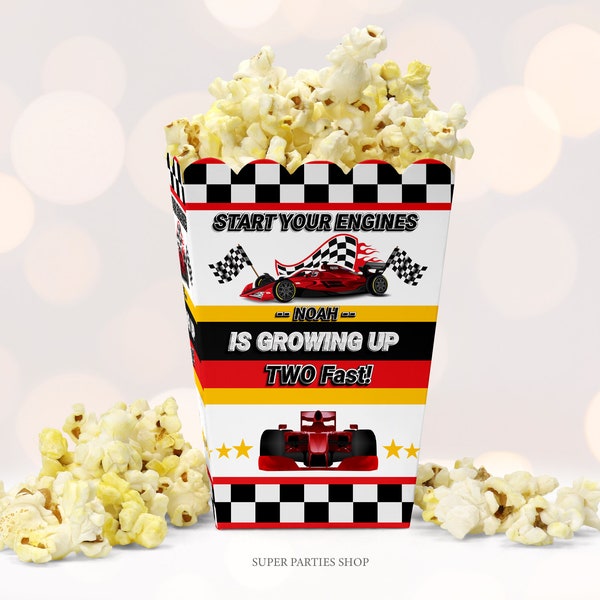 Race Car Snack Box Etsy