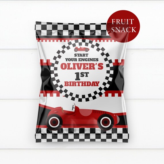 Race Cars Fruit Snack Bags Printable Snack Treat Roadster - Etsy