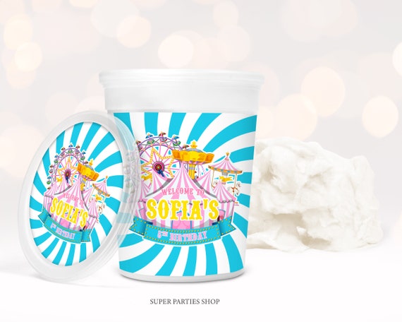Circus Cotton Candy Label Printable Circus Cotton Tube Label | Etsy