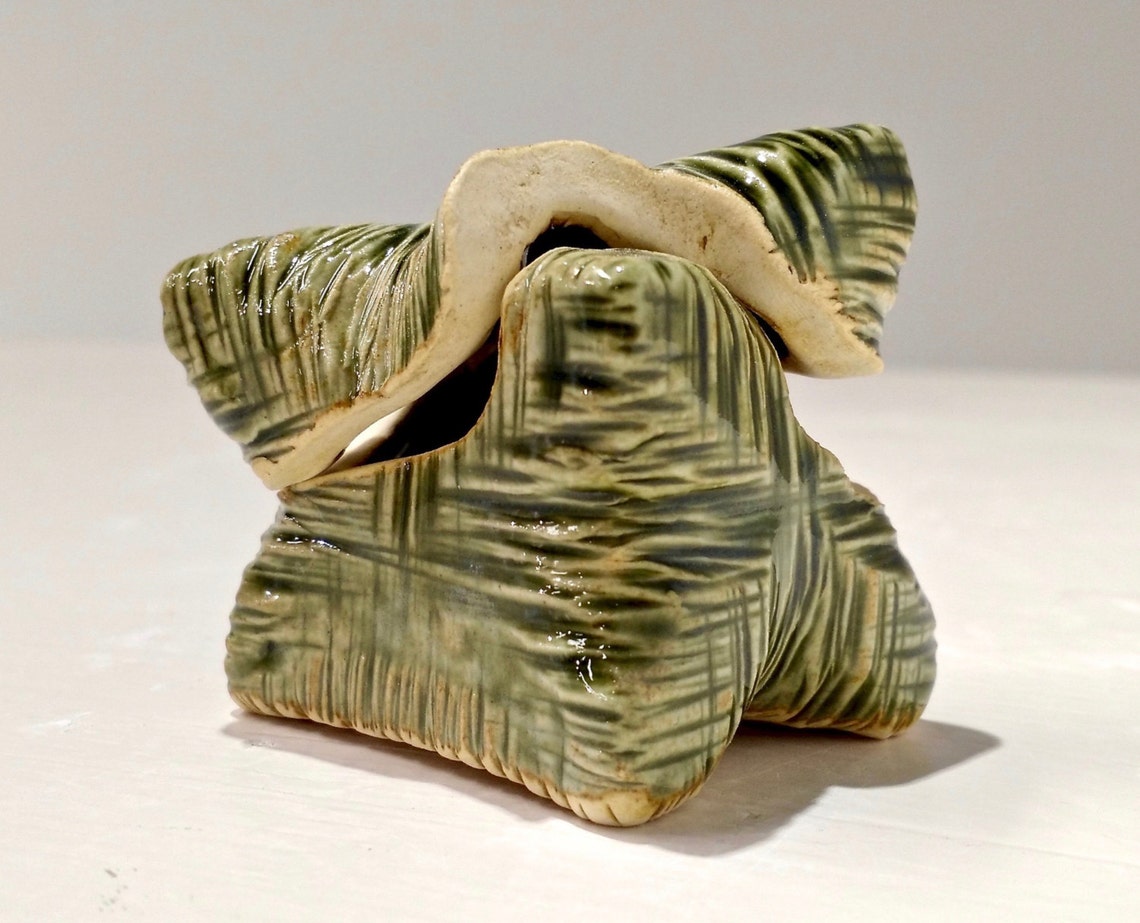 Green Ceramic Box Ceramic Puzzle Box Ceramic Trinket Box Handmade Ring