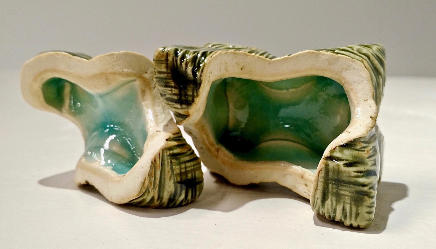 Green Ceramic Box Turquoise Ceramic Box Trinket Box Etsy UK