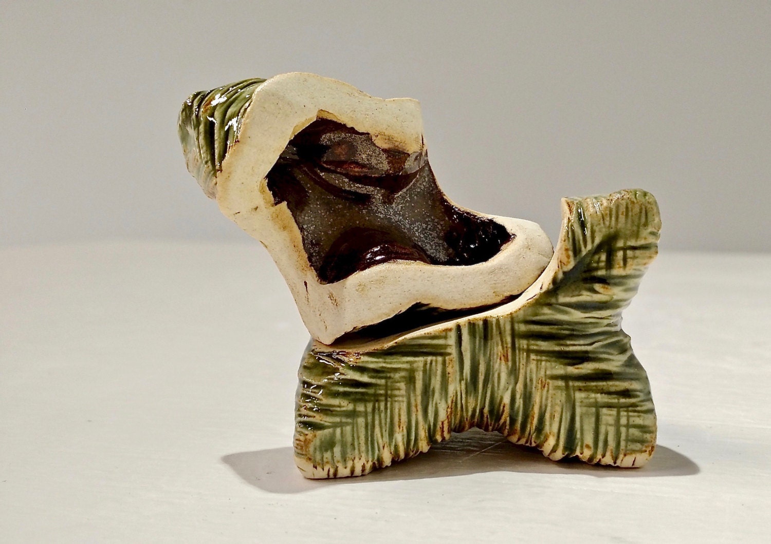 Green Ceramic Box Ceramic Puzzle Box Ceramic Trinket Box Etsy