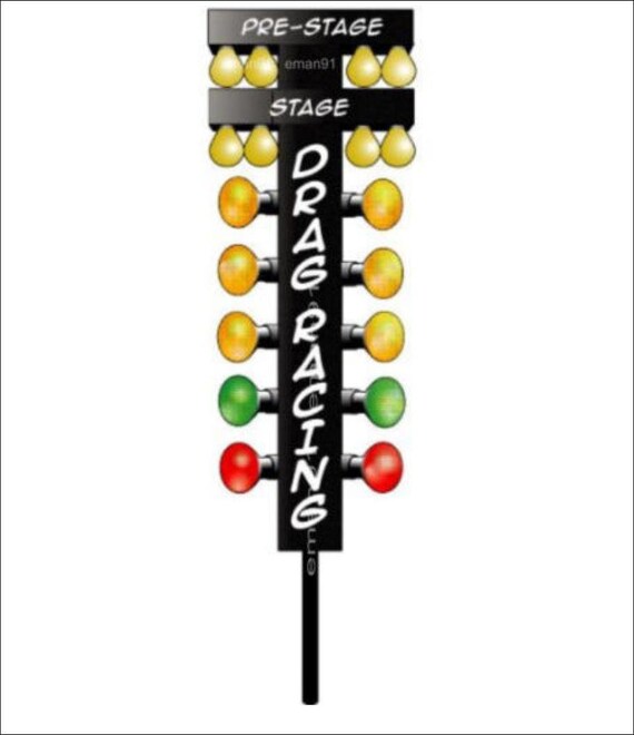 Drag Racing Christmas Tree Svg