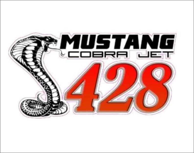 Mustang Cobra Jet 428 Sticker Decal Etsy