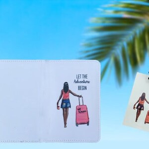 Passport holder and luggage tag featuring lots of options for character