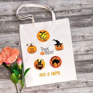 Personalised Halloween Tote Bag, Trick or Treat