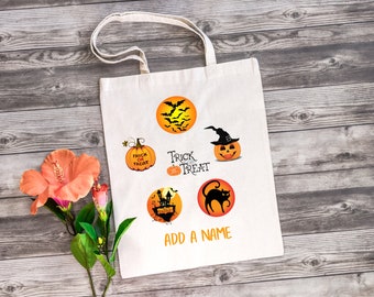 Personalised Halloween Tote Bag, Trick or Treat