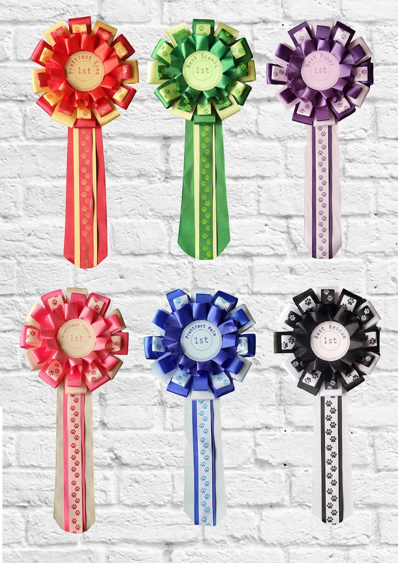 Rosettes Available in Many Colourways, Customisable for Different ...