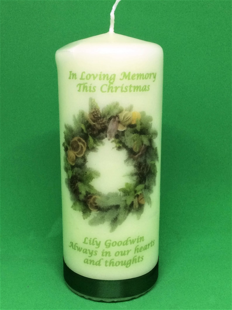 Christmas Memorial Candles Etsy