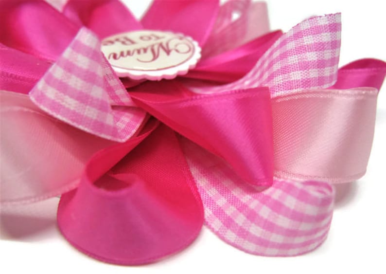 Mum to be Baby Rosette or corsage in pink