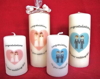 Same sex or gay wedding candle