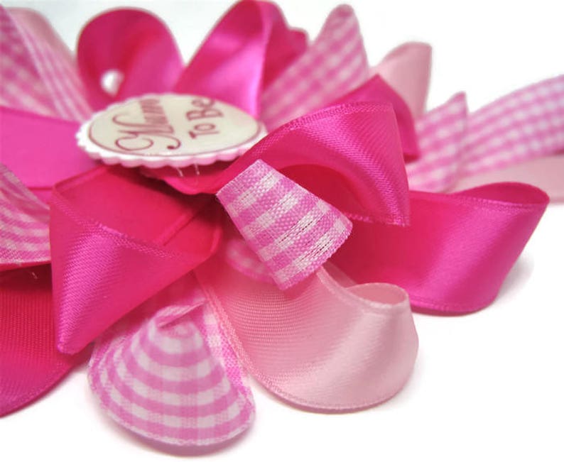 Mum to be Baby Rosette or corsage in pink