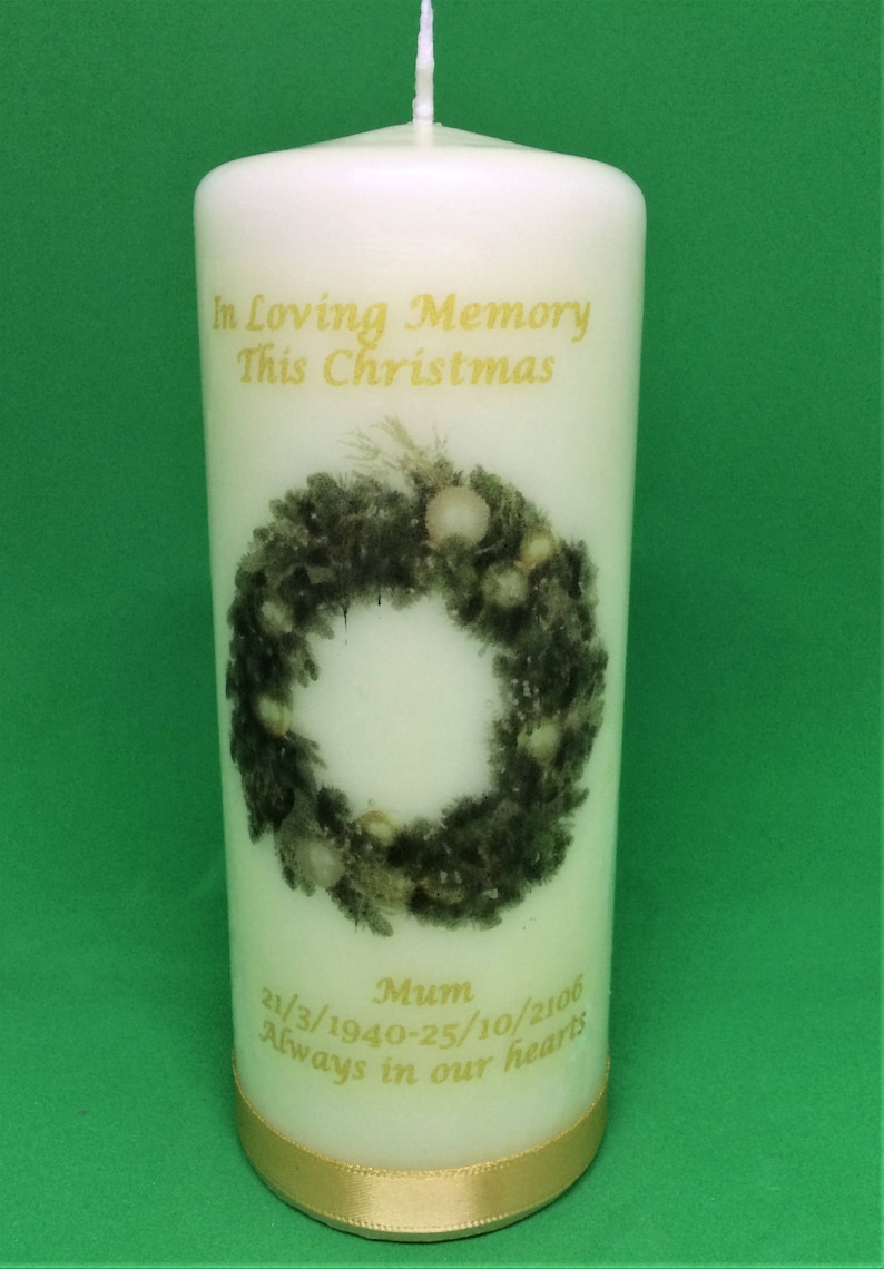 Christmas Memorial Candles Etsy