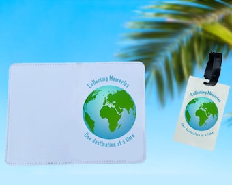 Travel accessories, passport and luggage tag set, travel gift set