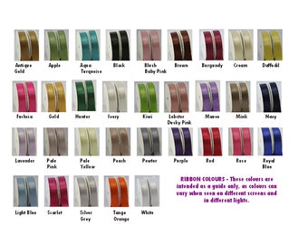 Double Sided Satin Ribbon, Swiss Quality, 5 Meters