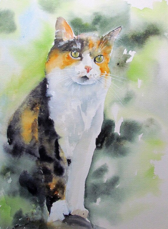 Chat Tricolore Roux Blanc Et Noir Art Animalier Portrait Etsy Chat Tricolore Roux Blanc Et Noir Art Animalier Portrait Etsy