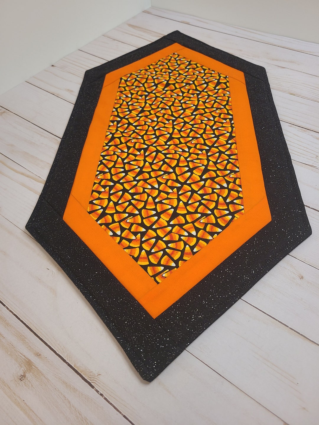 Handmade Halloween Candy Corn Table Runner: Spooky Fall Decor - Etsy