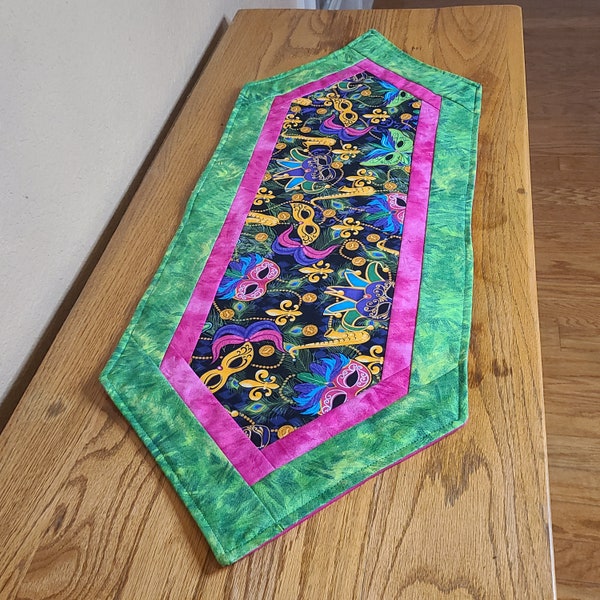 mardi gras beaded table runner
