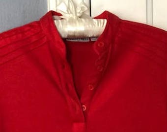 Vintage Red  Day Dress w Cloth Belt