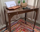 Vintage Mid Century Rolling Kitchen Cart Bar Cart Desk Night Stand Entryway Table
