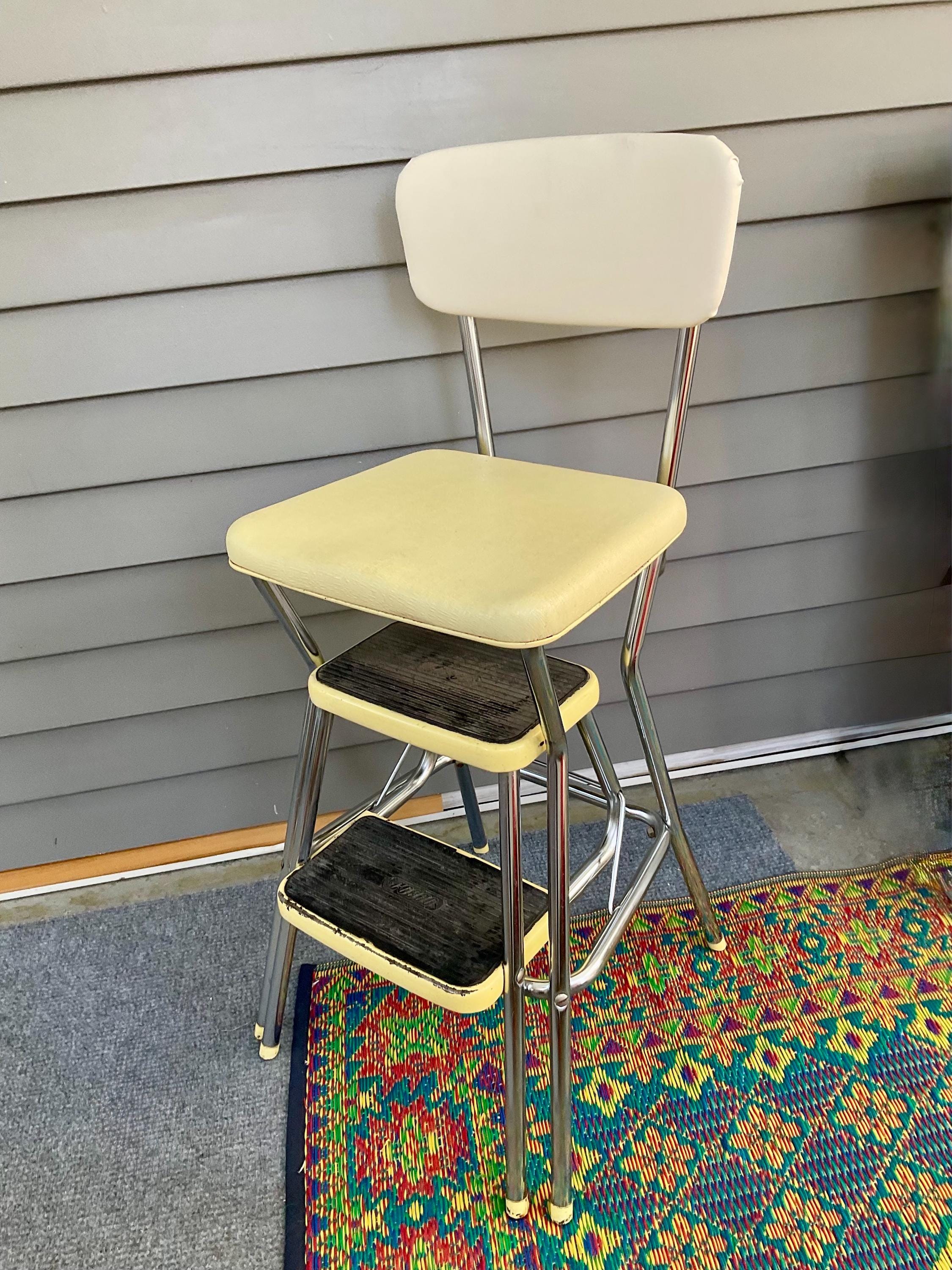 Vintage Retro Cosco Style Step Stool/ Chair - Pull Out Stairs