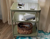 Vintage Cisco Mid Century Rolling Kitchen Cart Bar Cart Bookshelf Night Stand- Cosco Cart