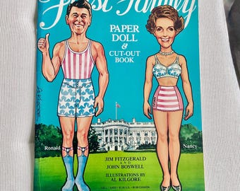 Ronald Reagan/President Reagan-Political-Paper Dolls-Nancy Reagan -political Memorabilia-Reagan Family