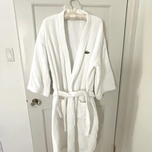 Vintage Lacoste Bathrobe -Dressing Gown -Crocodile logo-Lounge wear