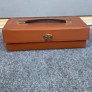 Estuche de viaje vintage para guardar casetes de vinilo, maletín pequeño