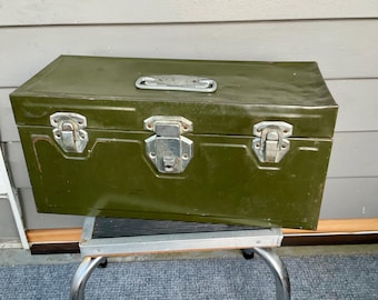 Vintage -Metal Portable Cash/Storage Box- Union utility chest