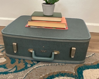 Vintage TownCraft Suitcase -Upcycled- Wedding Card Holder /Storage Chest/Floral pattern- Storage