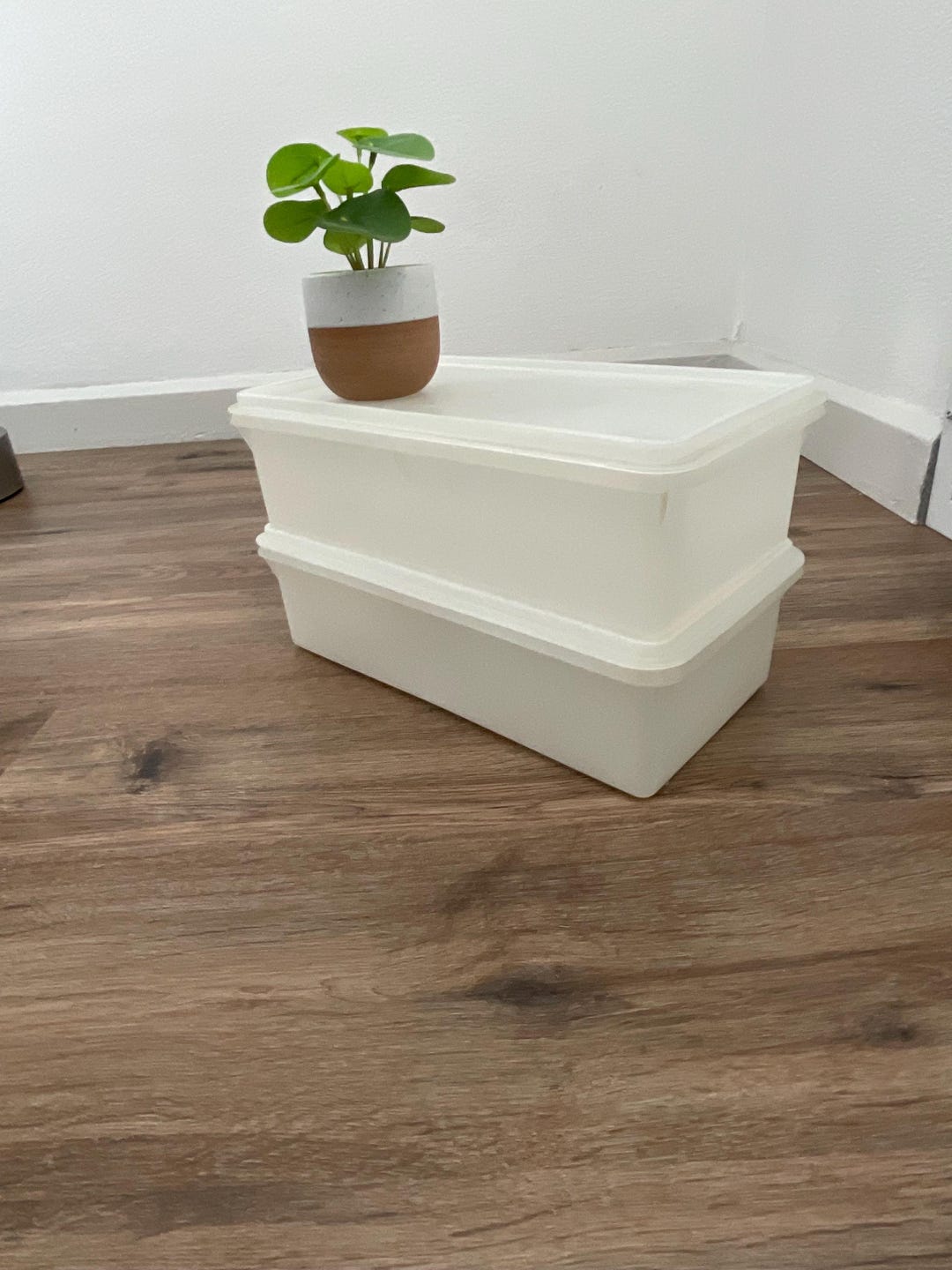 Tupperware Large Box 2 Piece Set - Large Vintage Tupperware Storages Boxes With Lid ...