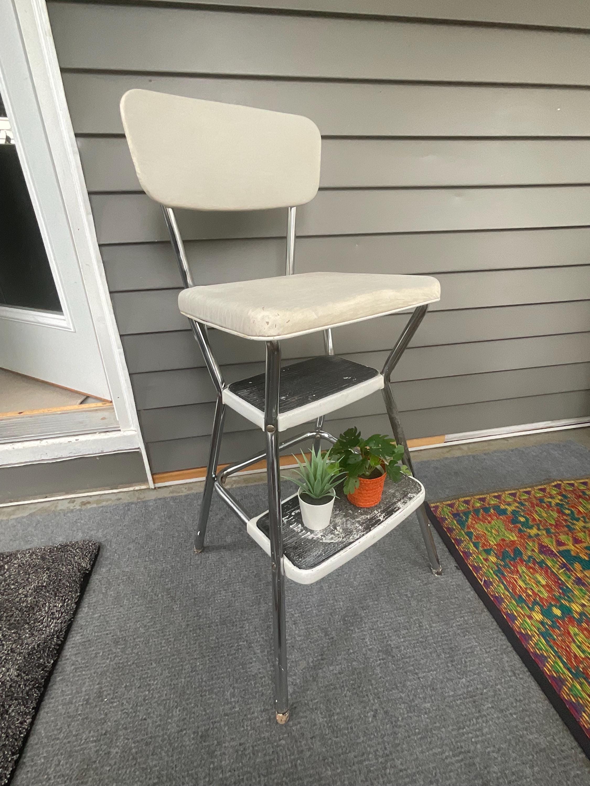 Vintage Cosco Style Stool/ Flip Seat Chair/step Ladder - Kitchen