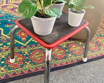 Vintage Retro Cosco style Step Stool/ Chair - plant stand